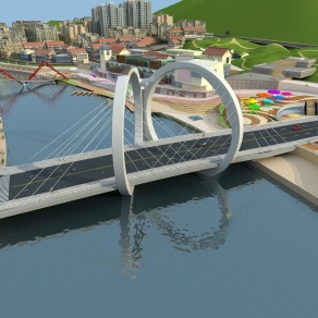 现代桥梁3D模型下载